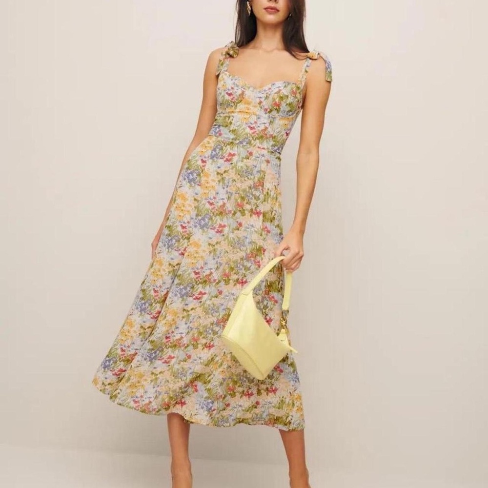 Reformation Floral Multicolor Dress